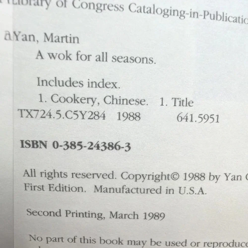 A Wok For All Seasons Martin Yan Paperback Yan Can Cook 1989 EUC